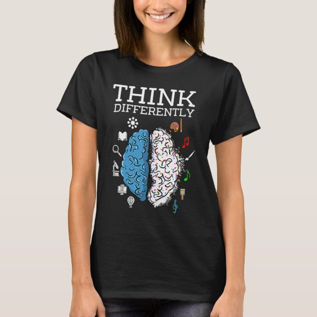 Neurodiversity we all Tänka Differentiate Brain Au T Shirt (Framsida)