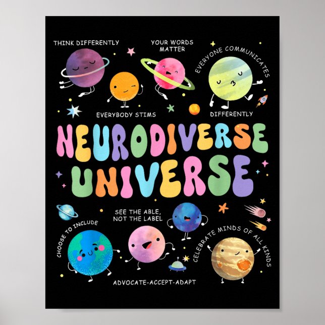 Neurodiversum Autism Acceptans Förstå Poster (Framsidan)
