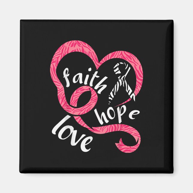 Neuroendocrine Cancer Awareness Fight Cancer Zebra Magnet (Framsidan)