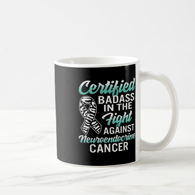 Neuroendocrine Cancer Awareness Net Zebra Ribb Kaffemugg (Höger)