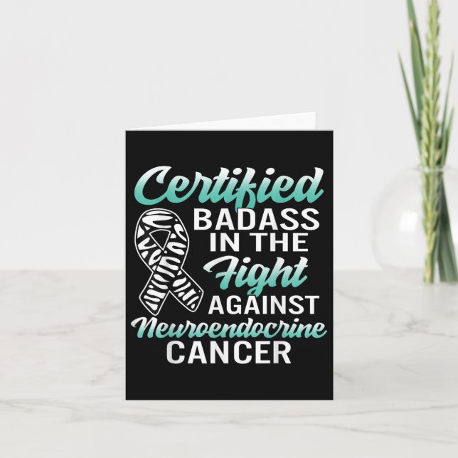 Neuroendocrine Cancer Awareness Net Zebra Ribb Kort (Framsida)