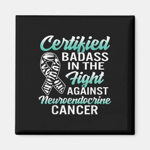Neuroendocrine Cancer Awareness Net Zebra Ribb Magnet