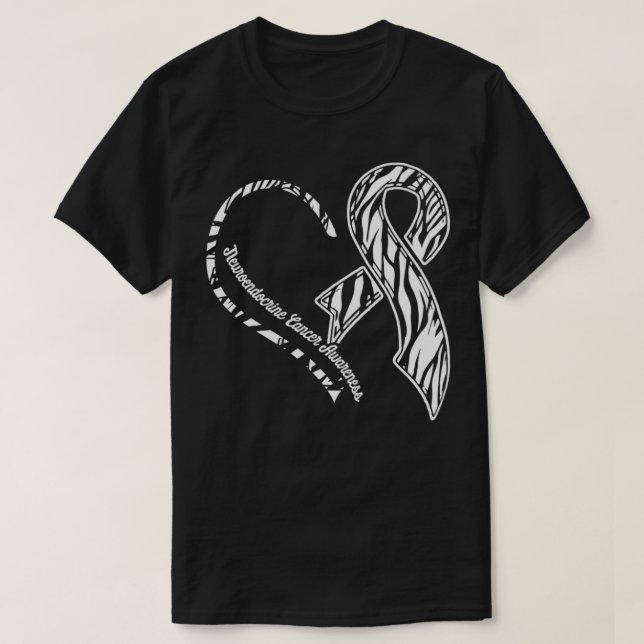 Neuroendocrine Cancer Survivor Heart Warrior Pullo T Shirt (Design framsida)