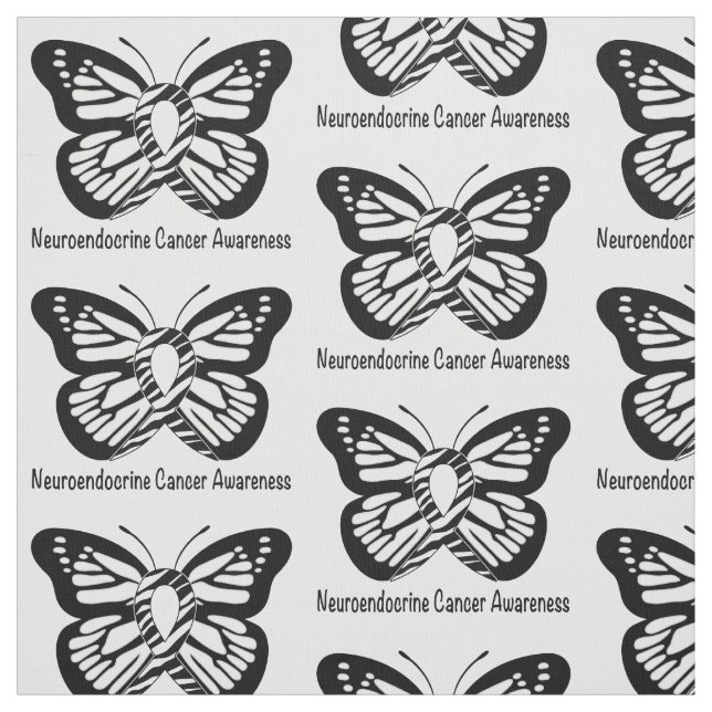 Neuroendocrine Cancer Zebra Hoppets fjäril Tyg (Provkarta)