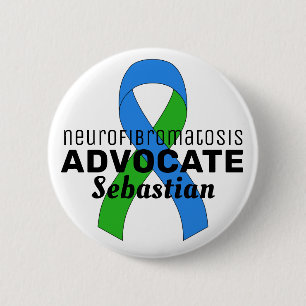 Neurofibromatos Advocate Ribbon White Button Knapp