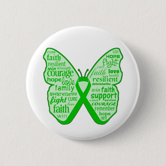 Neurofibromatos Awareness Butterfly Ribbon Knapp (Framsida)