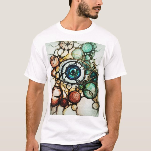 Neurografisk Öga Perception Abstrakt T-Shirt (Framsida)