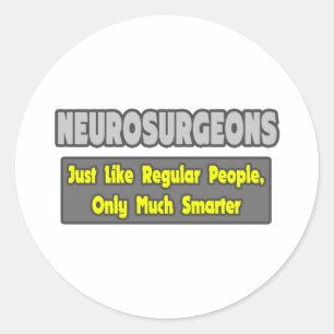 Neurokirurger ... Smartare Runt Klistermärke