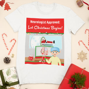 Neurolog godkänd: Julen börjar Santa i MRI T Shirt