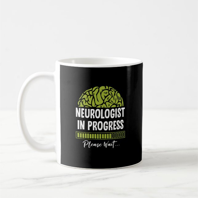 Neurolog Progress Vänta på framtida neurolog Kaffemugg (Vänster)