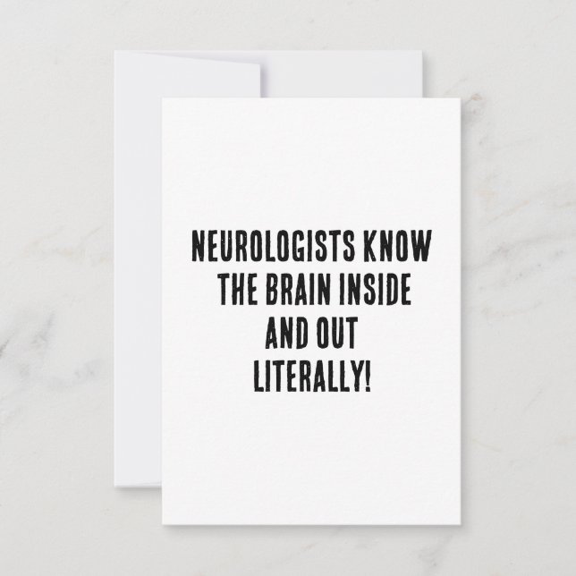Neurologer känner hjärnan inuti och ut tack kort (Framsida)