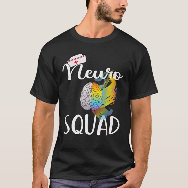 Neurologi Neuro Square Neuroscience Neurolog Mat T Shirt (Framsida)