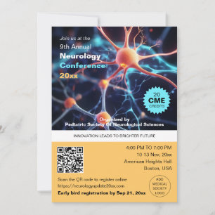 Neurologi Neurokirurgi Medicinsk konferens QR- kod Inbjudningar