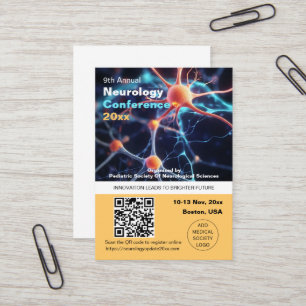 Neurologi Neurokirurgi Medicinsk konferens QR- kod Visitkort