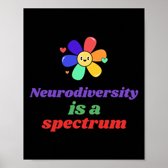 Neurologisk mångfald är en spektrumstörning Asd Au Poster (Framsidan)