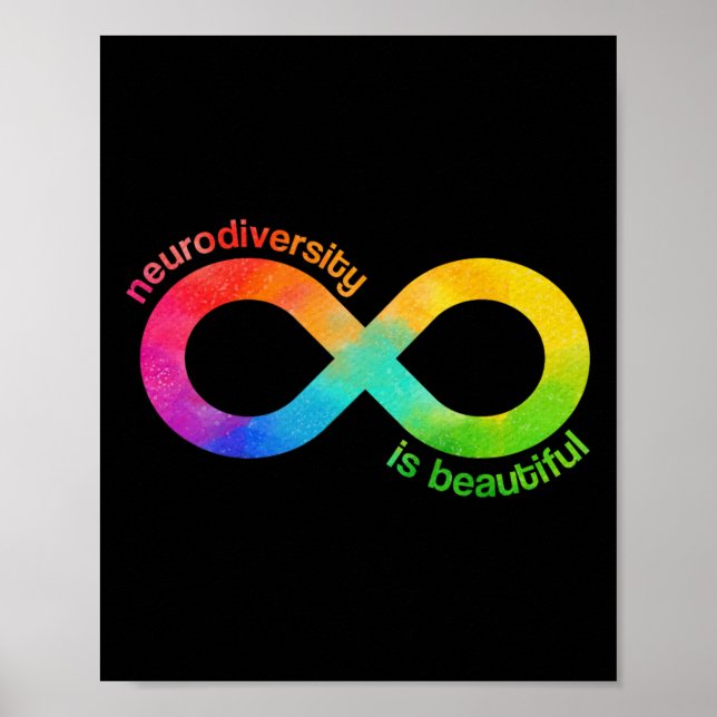 Neurologisk mångfald är en vacker autism Neurodive Poster (Framsidan)