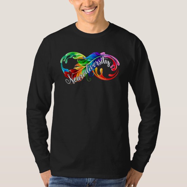 Neurologisk mångfald är en vacker oändlig autism t shirt (Framsida)