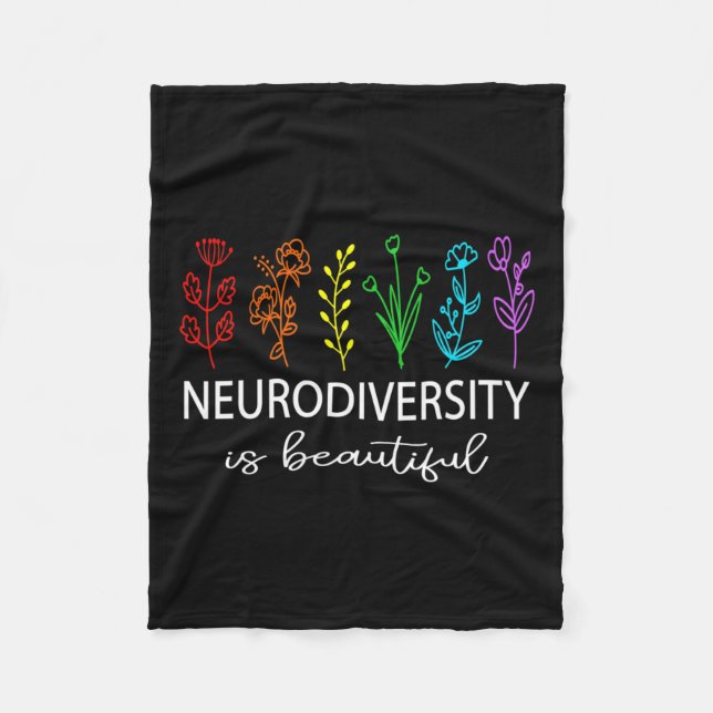 Neurologisk mångfald är ett vackert medvetande om  fleecefilt (Framsidan)