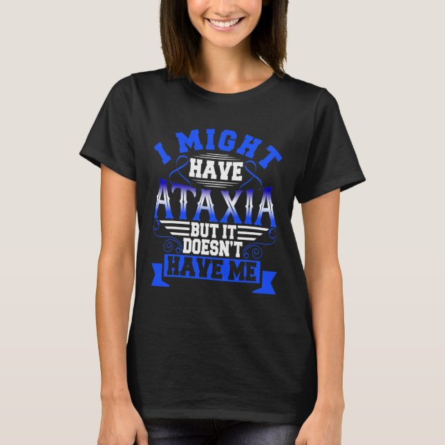 Neurologisk signatur Hemiataxia Blue Ribbon Neurol T Shirt (Framsida)