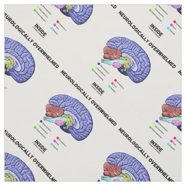 Neurologiskt överväldigad inre hjärnanatomi tyg (Provkarta)