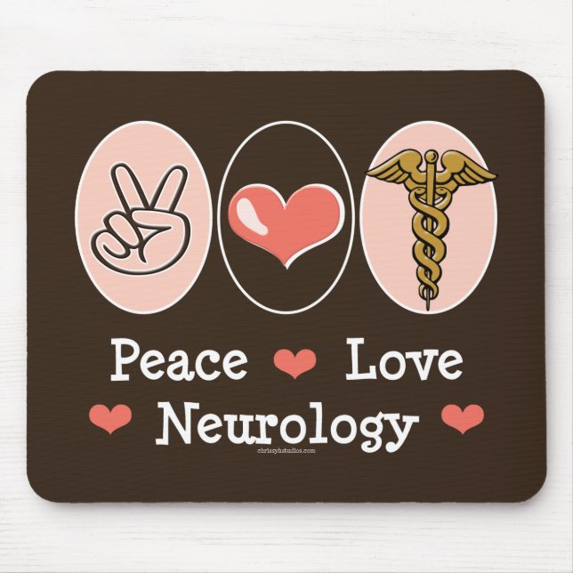 Neurologist Mousepad för fredkärlekNeurology Musmatta (Framsidan)