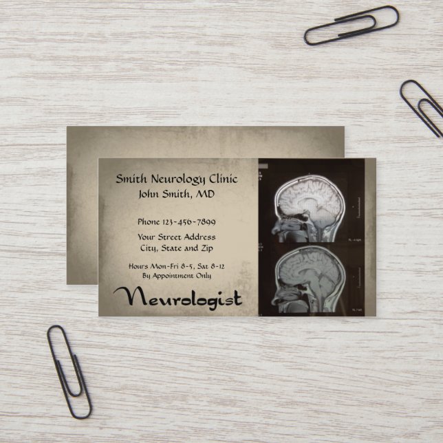 Neurologist Neurology Affärskort Visitkort (Fram/Back In Situ)