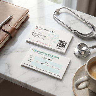 Neurology Clinic Business Ren Utnämning Visitkort