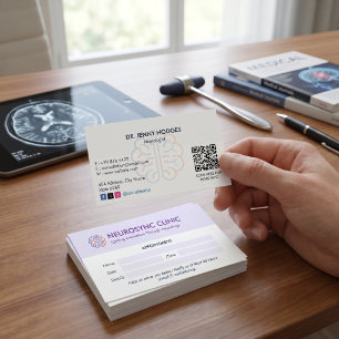 Neurology Clinic Business Ren Utnämning Visitkort