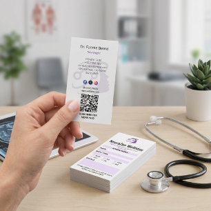 Neurology Clinic Business Ren Utnämning Visitkort