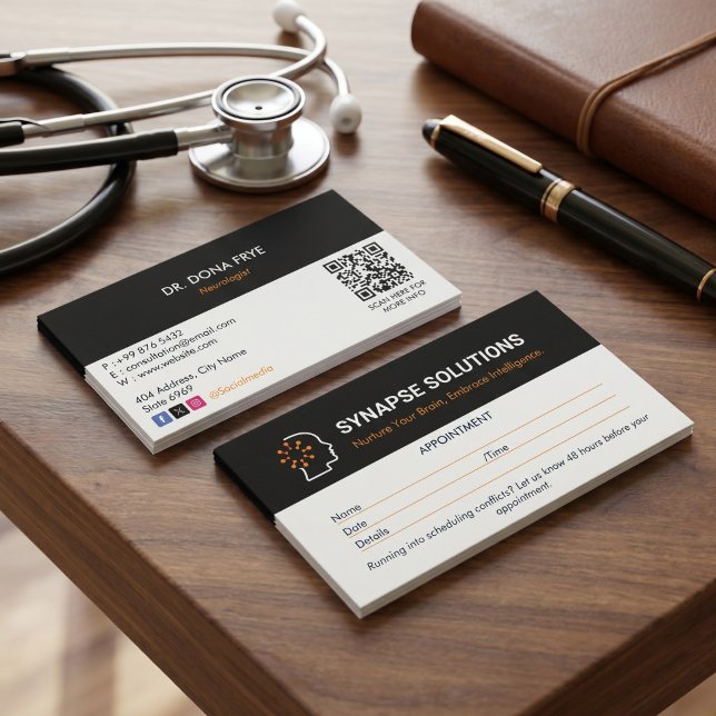 Neurology Clinic Business | Ren Utnämning Visitkort (Skapare uppladdad)