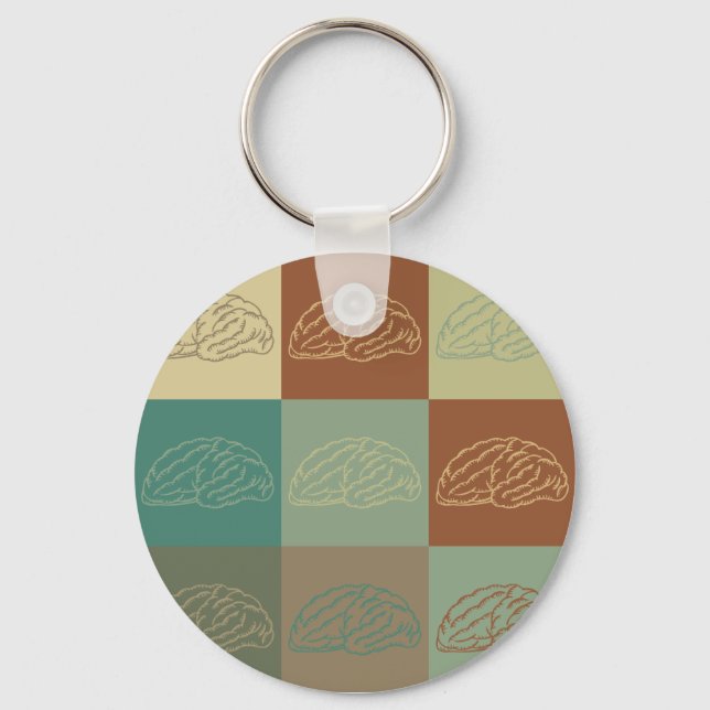 Neurology Pop Art Nyckelring (Framsida)