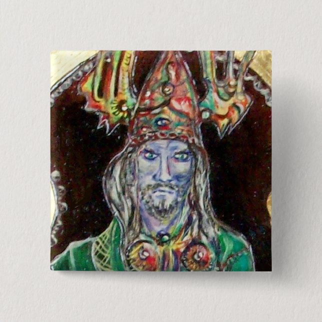 NEUROMANCER, blå röd Knapp (Framsida)