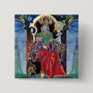 NEUROMANCER, blå röd Knapp