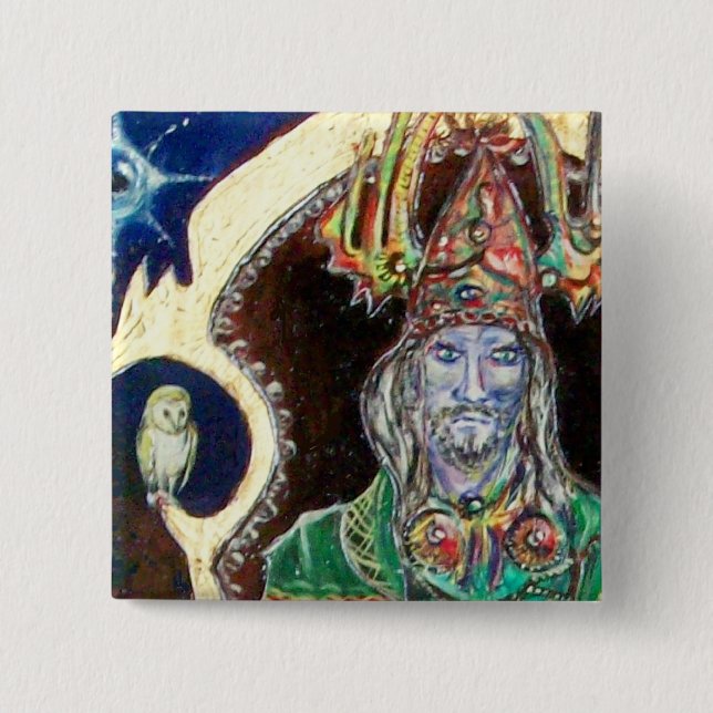 NEUROMANCER, blå röd Knapp (Framsida)