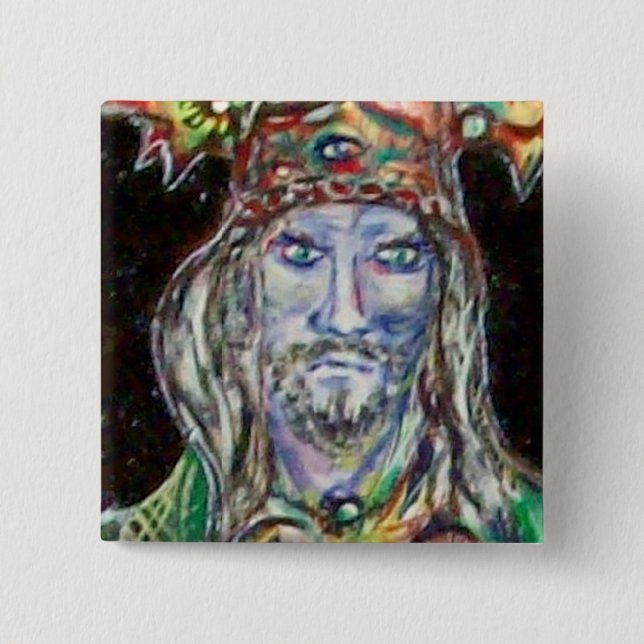 NEUROMANCER, blå röd Knapp (Framsida)