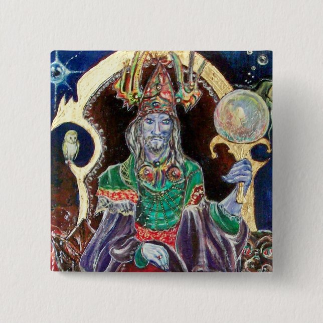 NEUROMANCER, blå röd Knapp (Framsida)