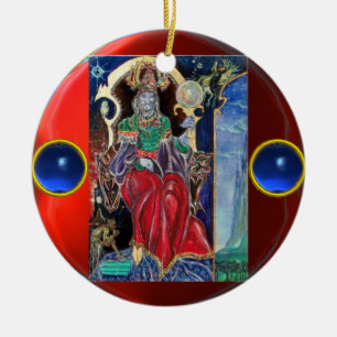 NEUROMANCER,Blue Sapphire Gemstones Julgransprydnad Keramik