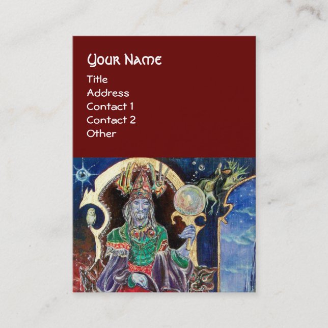 NEUROMANCER,Magician Kung Blue Red Visitkort (Framsida)