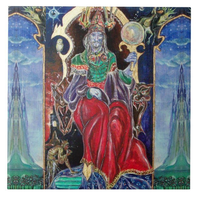 NEUROMANCER Magician Kung,Fantasy Kakelplatta (Framsidan)