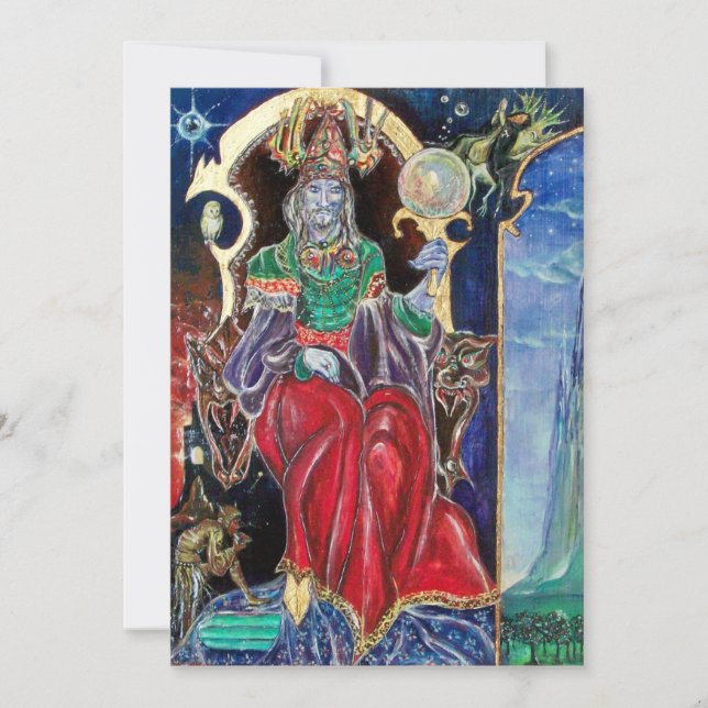 NEUROMANCER Magician Kung Halloween fest Inbjudan (Framsida)