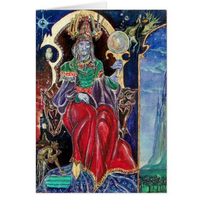 NEUROMANCER Magician Kung Hälsningskort (Framsidan)