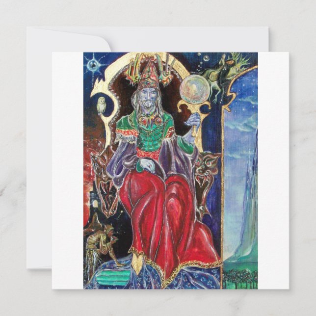 NEUROMANCER Magician Kung,Red Blue Silver Metallic Meddelande (Framsida)