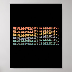 Neurområdet är vackert - medvetenheten om autism poster