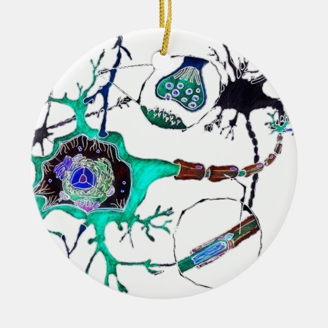 Neuron! Julgransprydnad Keramik (Framsidan)