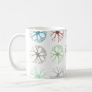 Neuronal Abstrakt Multifärgad Art Dekorativ kudde Kaffemugg