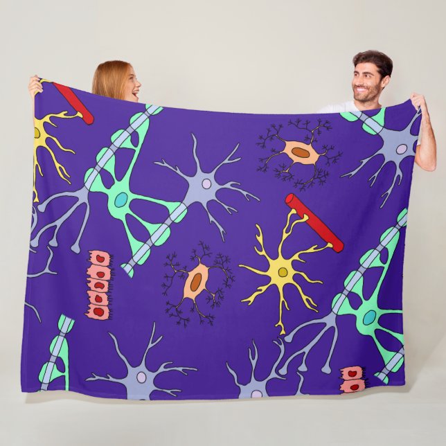 Neuroner Och Glia Fleecefilt (På plats)