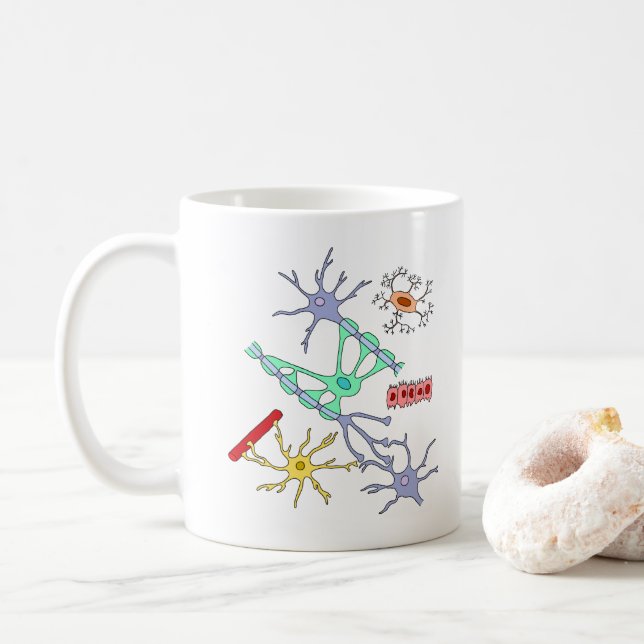 Neuroner Och Glia Kaffemugg (Med munk)