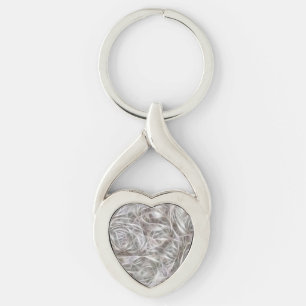 Neurons Twisted Heart Silverfärgad Nyckelring