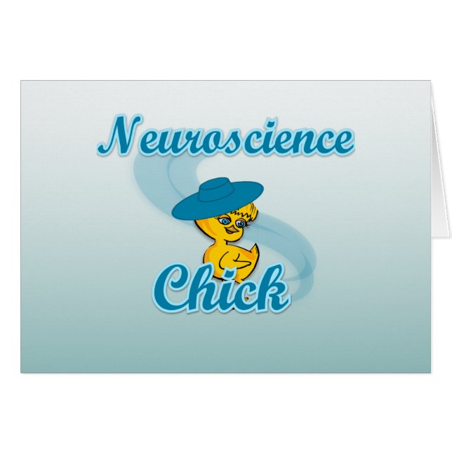 Neuroscience Chick #3 Hälsningskort (Framsidan Horizontal)