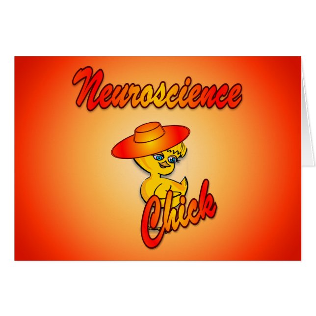 Neuroscience Chick #5 Hälsningskort (Framsidan Horizontal)